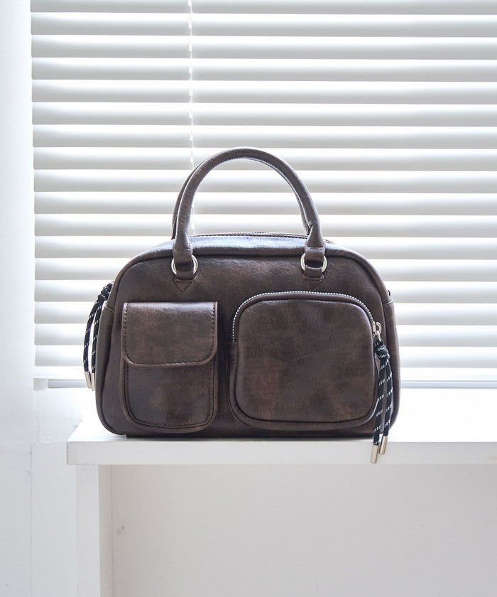 コーエン coen ミニフラップボストンバッグ （DK.BROWN） DK.BROWN