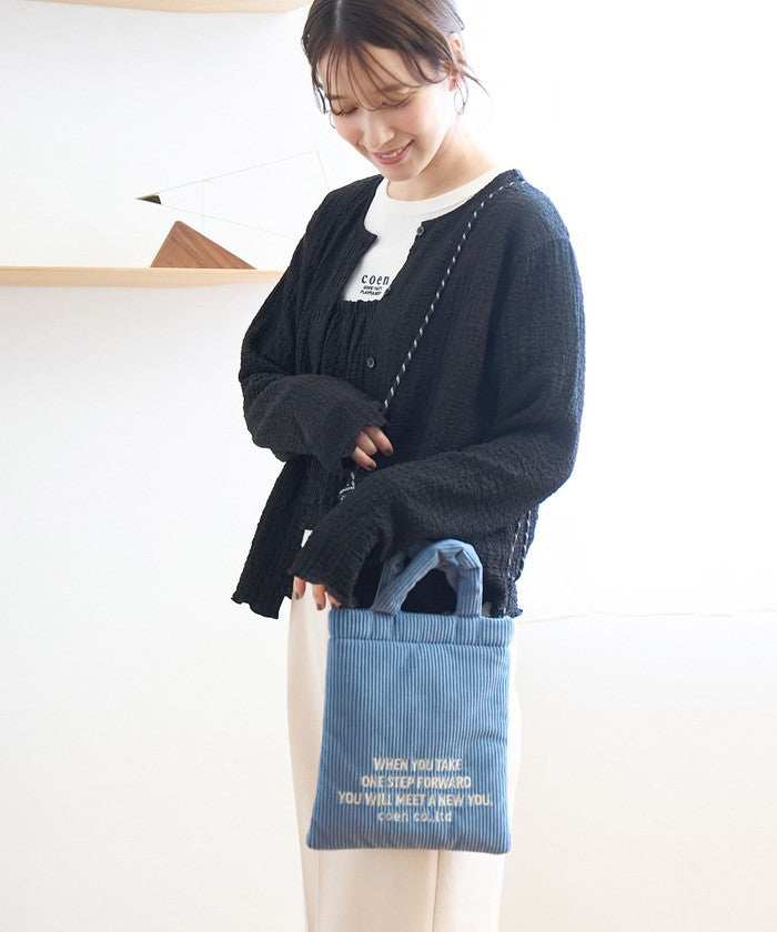 ロゴシシュウコーデュロイショルダー LT.BLUE