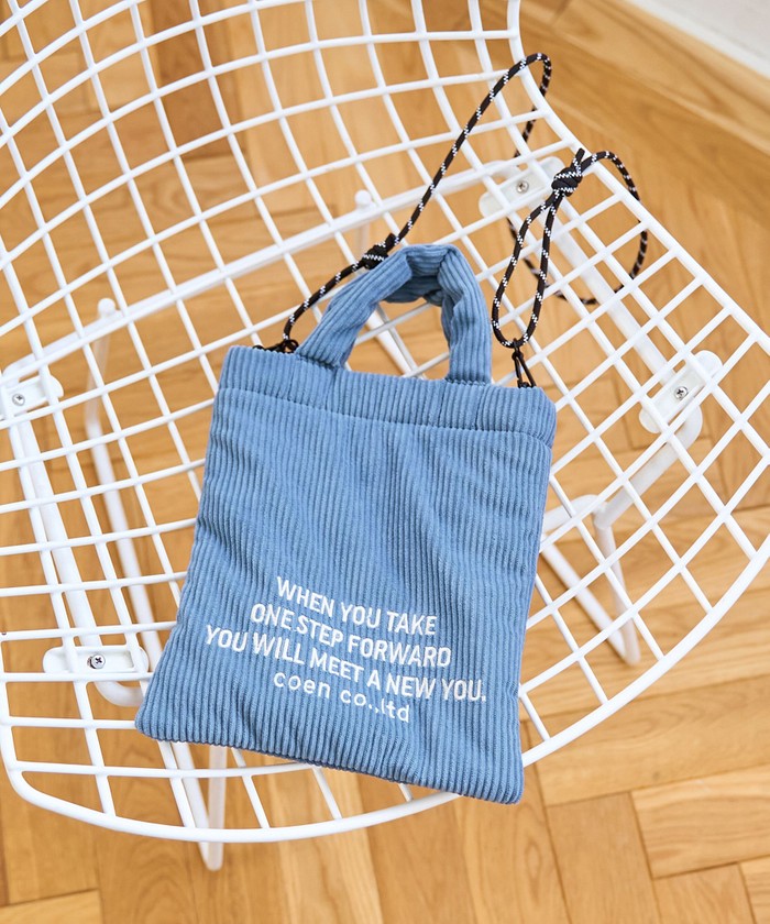 ロゴシシュウコーデュロイショルダー LT.BLUE
