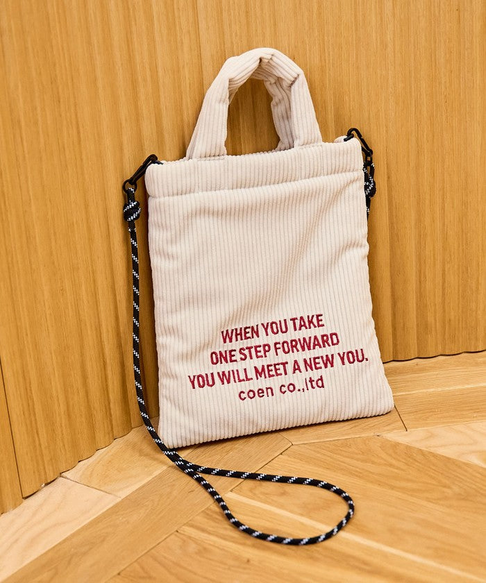 ロゴシシュウコーデュロイショルダー LT.BLUE