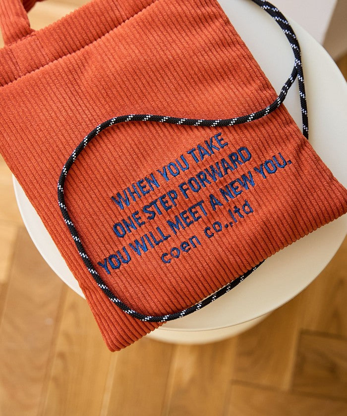 ロゴシシュウコーデュロイショルダー LT.BLUE