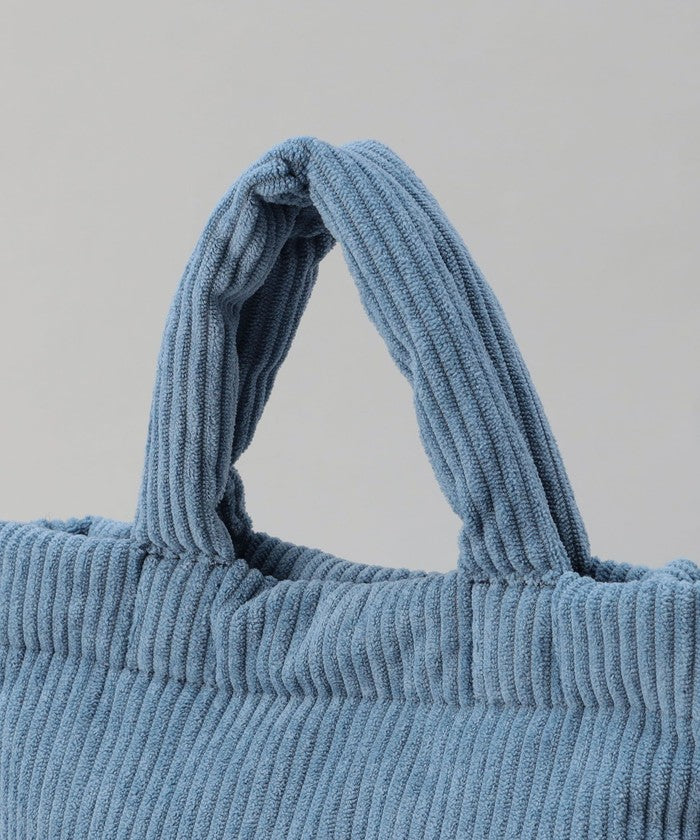 ロゴ刺繍コーデュロイショルダーバッグ LT.BLUE