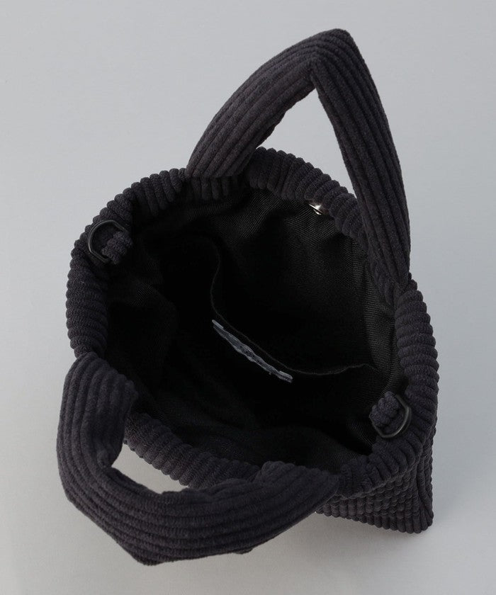 ロゴ刺繍コーデュロイショルダーバッグ LT.BLUE