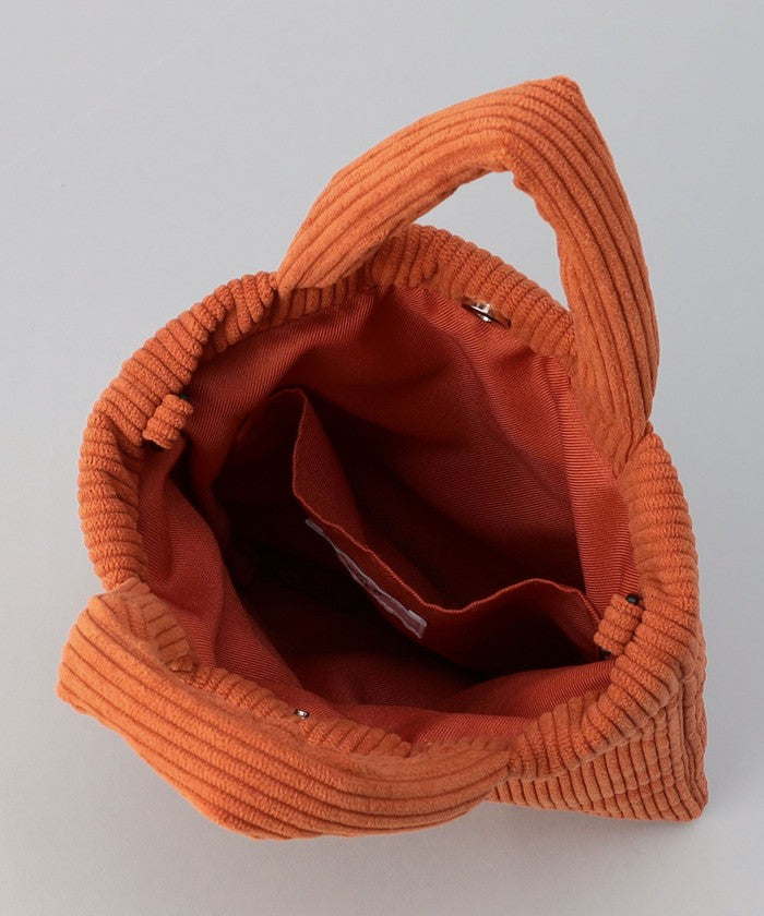 ロゴ刺繍コーデュロイショルダーバッグ LT.BLUE