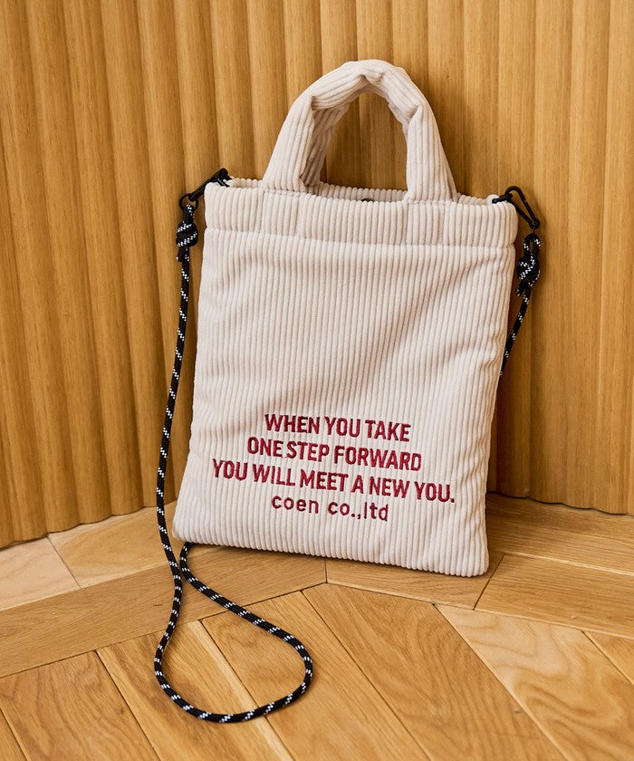 ロゴシシュウコーデュロイショルダー NATURAL