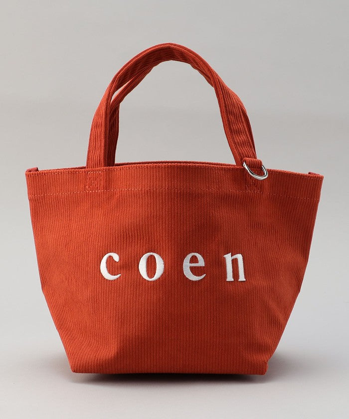 【一部WEB限定カラー・新素材】coen（コーエン）ロゴ アソートトートバッグ(Sサイズ) BEIGE