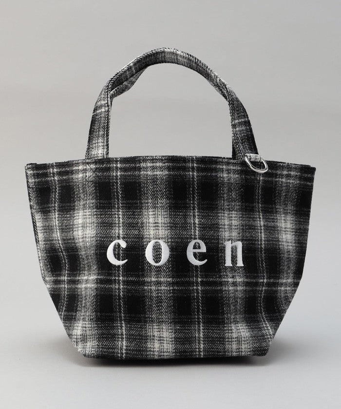 【一部WEB限定カラー・新素材】coen（コーエン）ロゴ アソートトートバッグ(Sサイズ) BEIGE