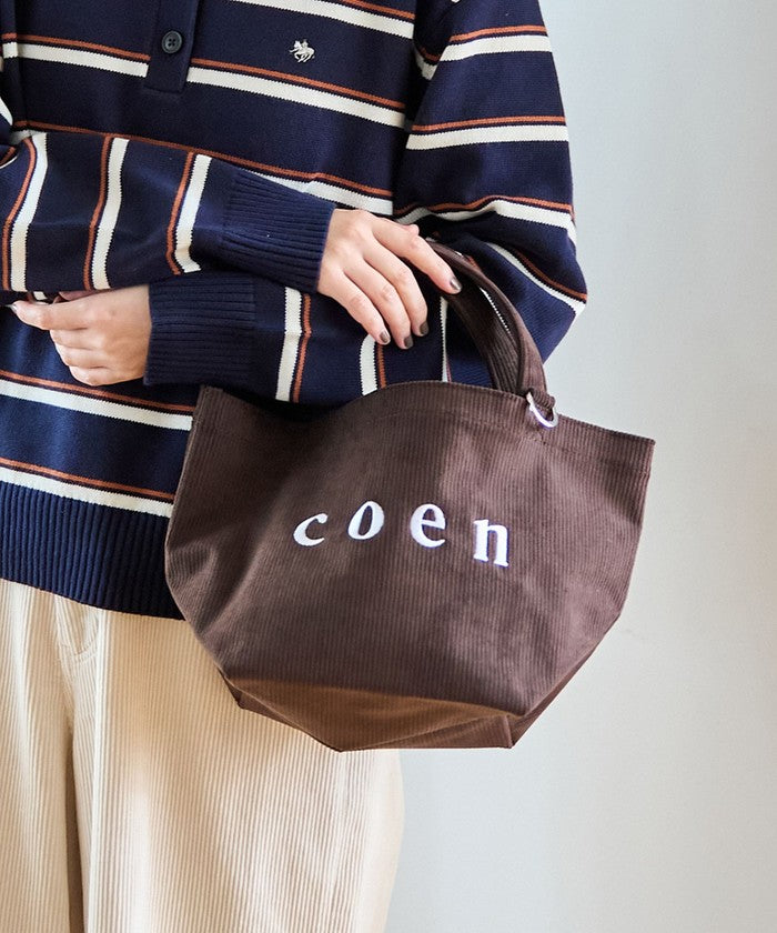 コーエン coen coen ロゴトート S F/W （DK.BROWN） DK.BROWN