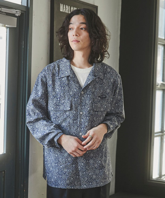 TOWNCRAFT別注ペイズリーオープンカラーシャツ