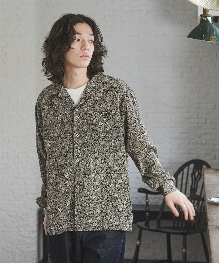 TOWNCRAFT別注ペイズリーオープンカラーシャツ