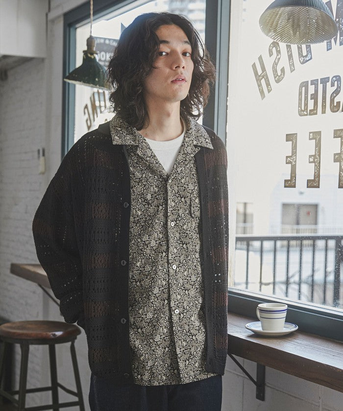 TOWNCRAFT別注ペイズリーオープンカラーシャツ