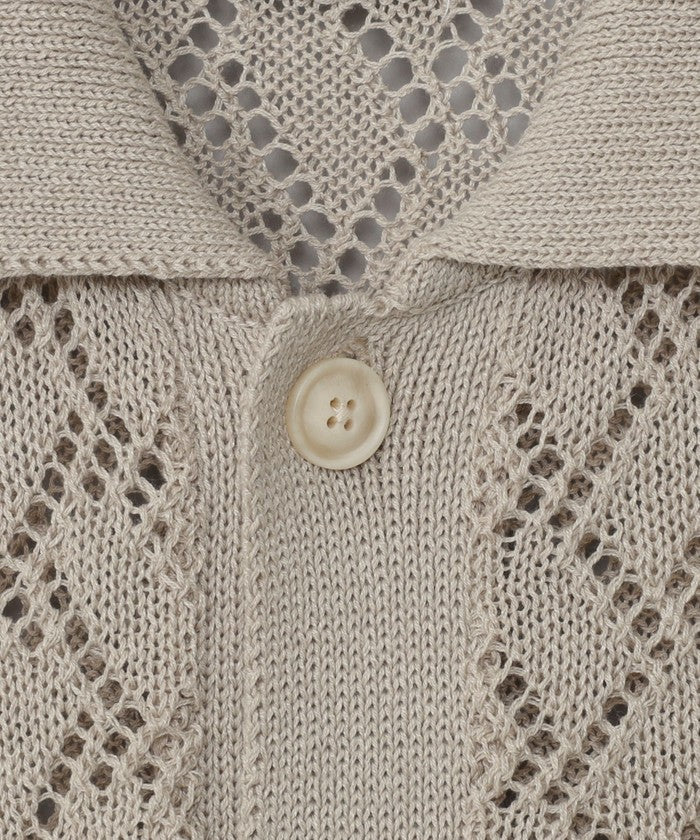 Linen Touch Mesh Cardigan