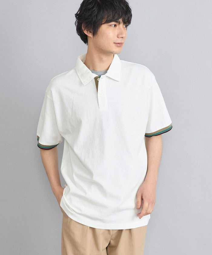 Color Rib Knit Polo Shirt