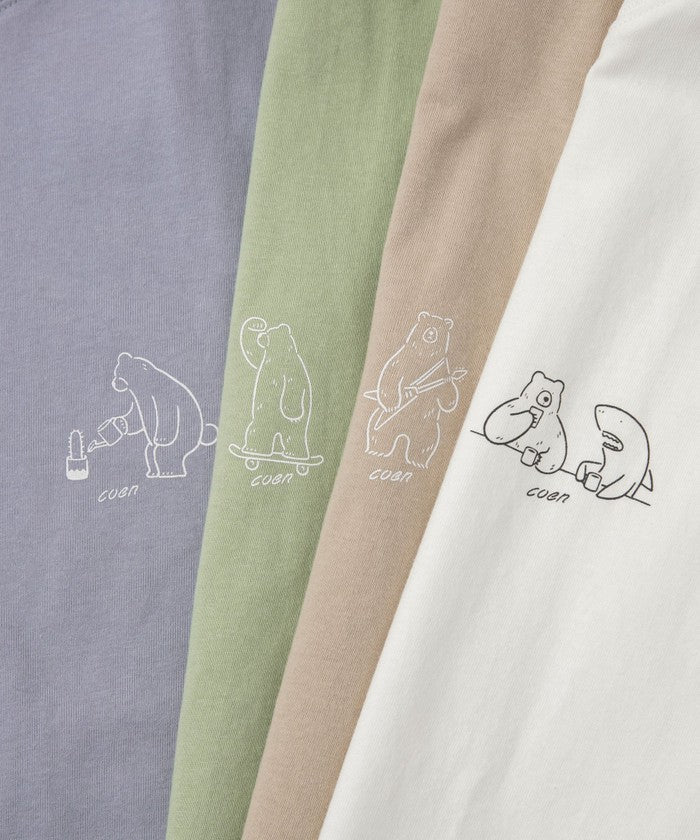RYO KANEYASU × コーエン ベアプリントTシャツ LIME