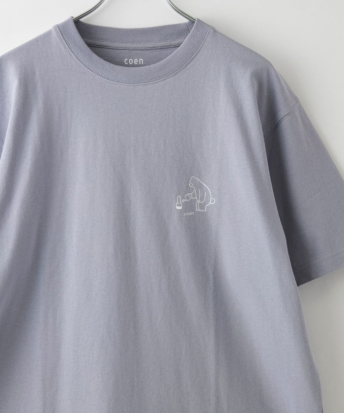 RYO KANEYASU × コーエン ベアプリントTシャツ LT.BLUE