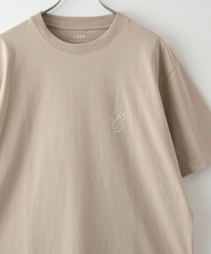 RYO KANEYASU × コーエン ベアプリントTシャツ BEIGE
