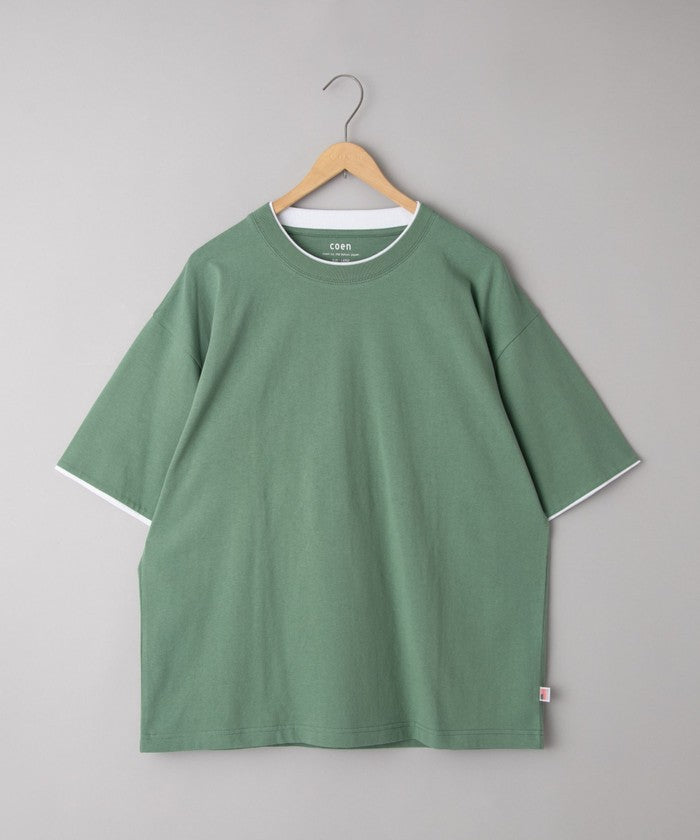 コーエン coen COTTON USAレイヤードライクT （OLIVE） OLIVE
