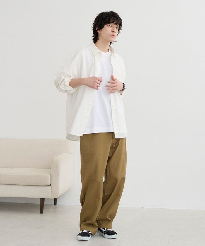 コーエン coen INDIA コットンリネンシャツLS （OFF WHITE） OFF WHITE
