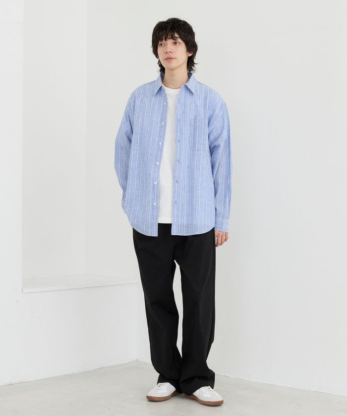 コーエン coen INDIA コットンリネンシャツLS （OFF WHITE） OFF WHITE