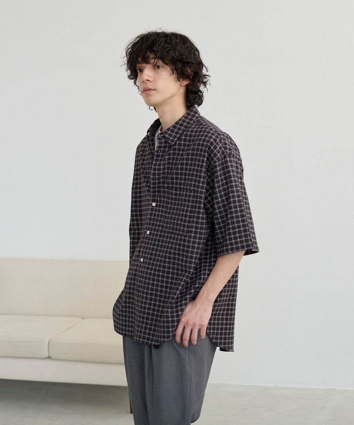 コーエン coen コットンシアーチェックシャツ （OFF WHITE） OFF WHITE