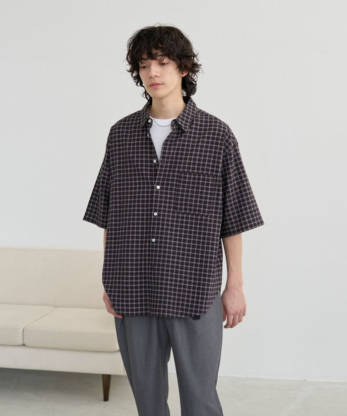 コーエン coen コットンシアーチェックシャツ （OFF WHITE） OFF WHITE