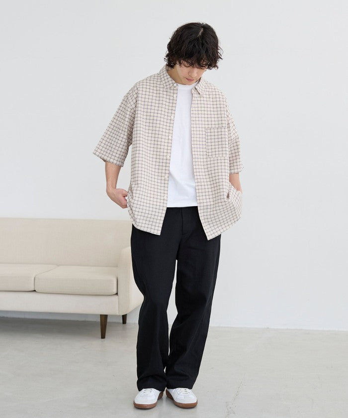 コーエン coen コットンシアーチェックシャツ （OFF WHITE） OFF WHITE