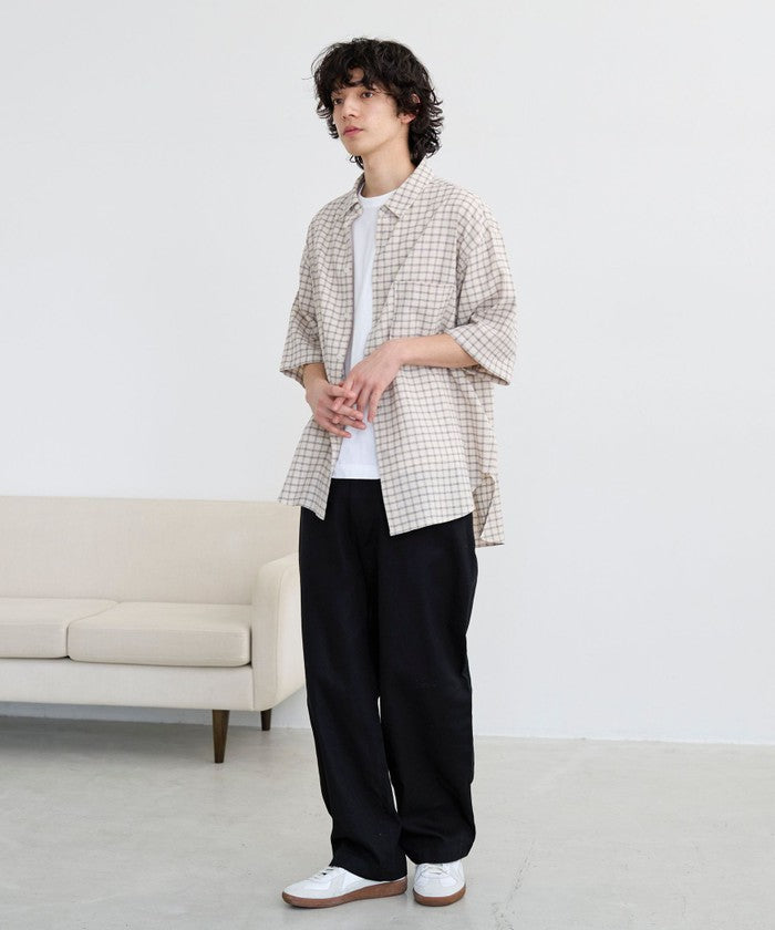 コーエン coen コットンシアーチェックシャツ （OFF WHITE） OFF WHITE