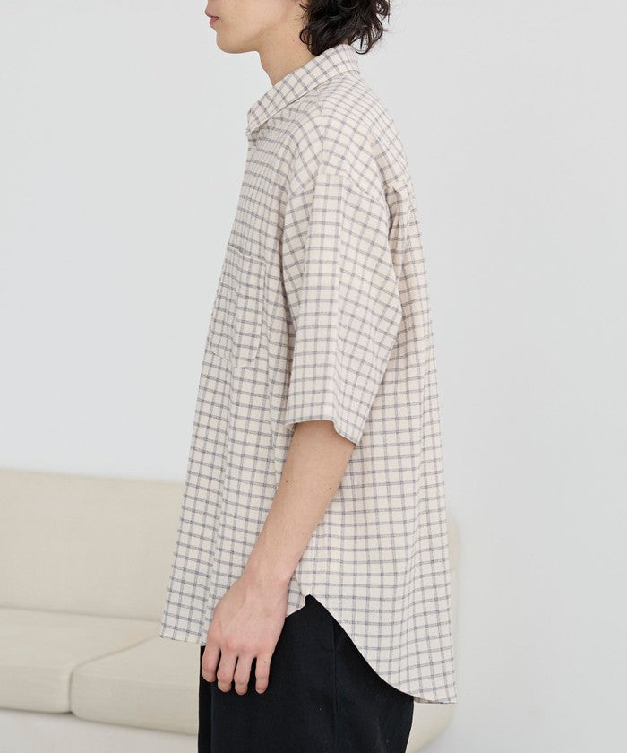 コーエン coen コットンシアーチェックシャツ （OFF WHITE） OFF WHITE