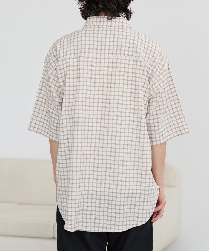 コーエン coen コットンシアーチェックシャツ （OFF WHITE） OFF WHITE