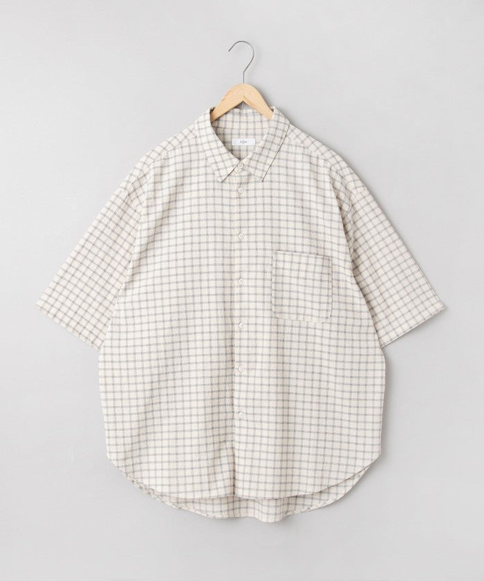コーエン coen コットンシアーチェックシャツ （OFF WHITE） OFF WHITE