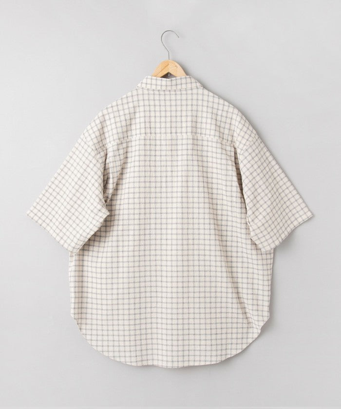 コーエン coen コットンシアーチェックシャツ （OFF WHITE） OFF WHITE
