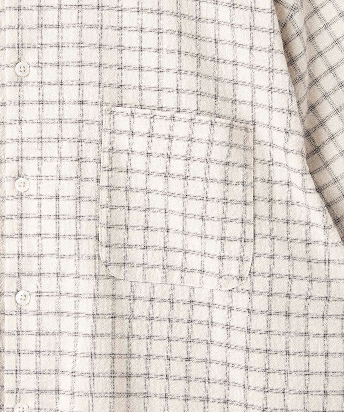 コーエン coen コットンシアーチェックシャツ （OFF WHITE） OFF WHITE