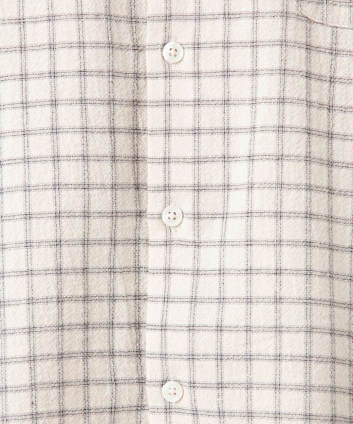 コーエン coen コットンシアーチェックシャツ （OFF WHITE） OFF WHITE