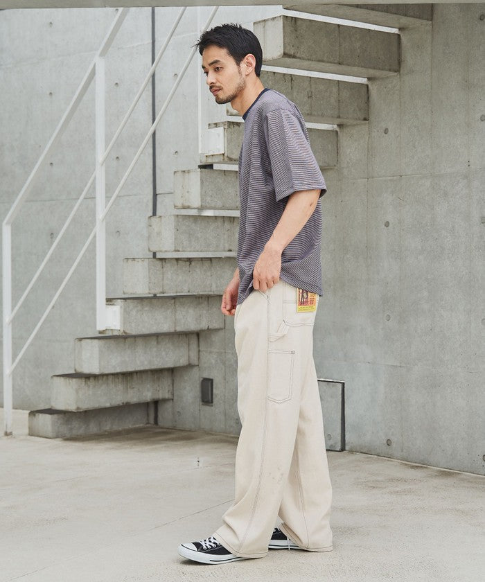 クリーンプラスボーダーTシャツ【抗菌防臭・防汚（食品汚れ）・UVカット】 NAVY