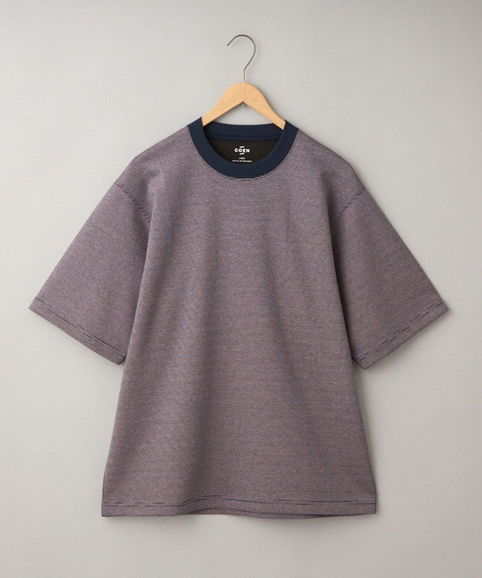 クリーンプラスボーダーTシャツ【抗菌防臭・防汚（食品汚れ）・UVカット】 NAVY