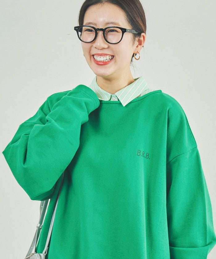 USAコットンCVC裏毛BIO刺繍スウェット,KELLY