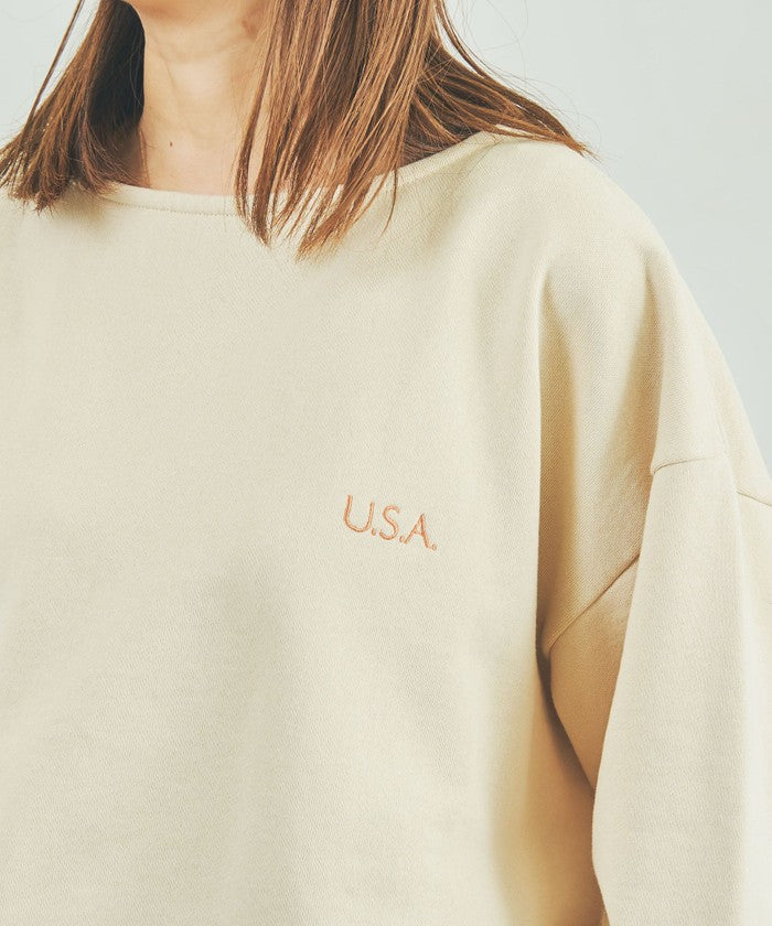 USAコットンCVC裏毛BIO刺繍スウェット