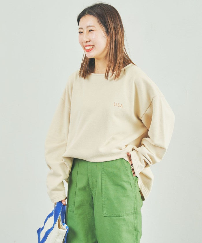 USAコットンCVC裏毛BIO刺繍スウェット