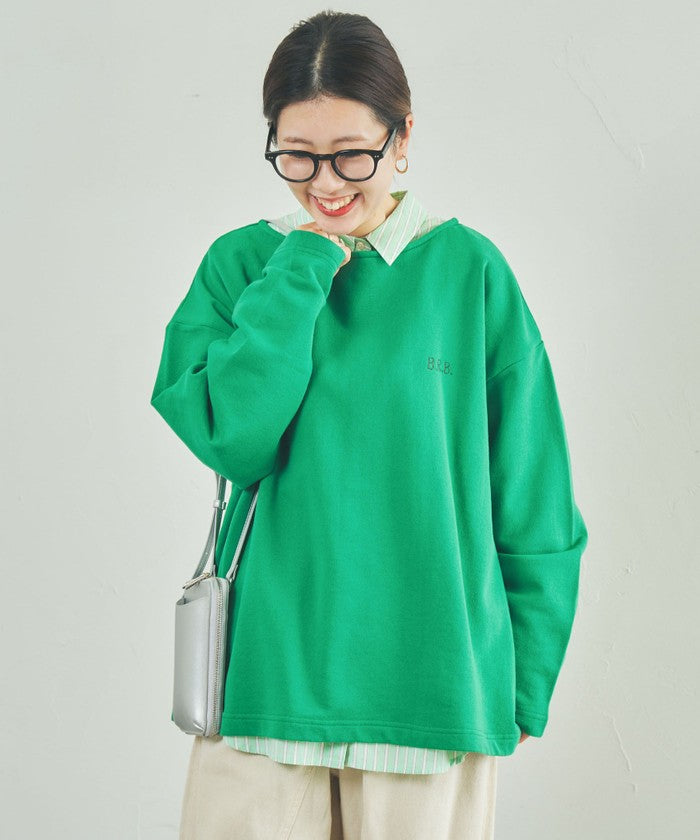 USAコットンCVC裏毛BIO刺繍スウェット