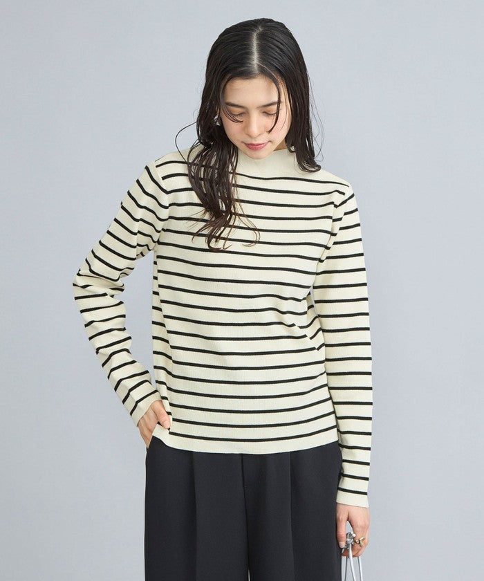 Total Needle Mock Neck Knit