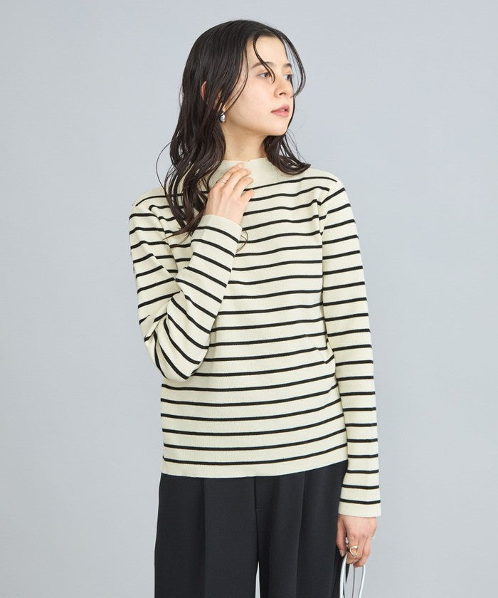 Total Needle Mock Neck Knit