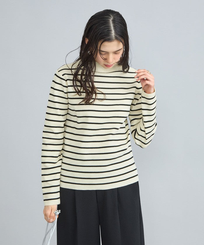 Total Needle Mock Neck Knit