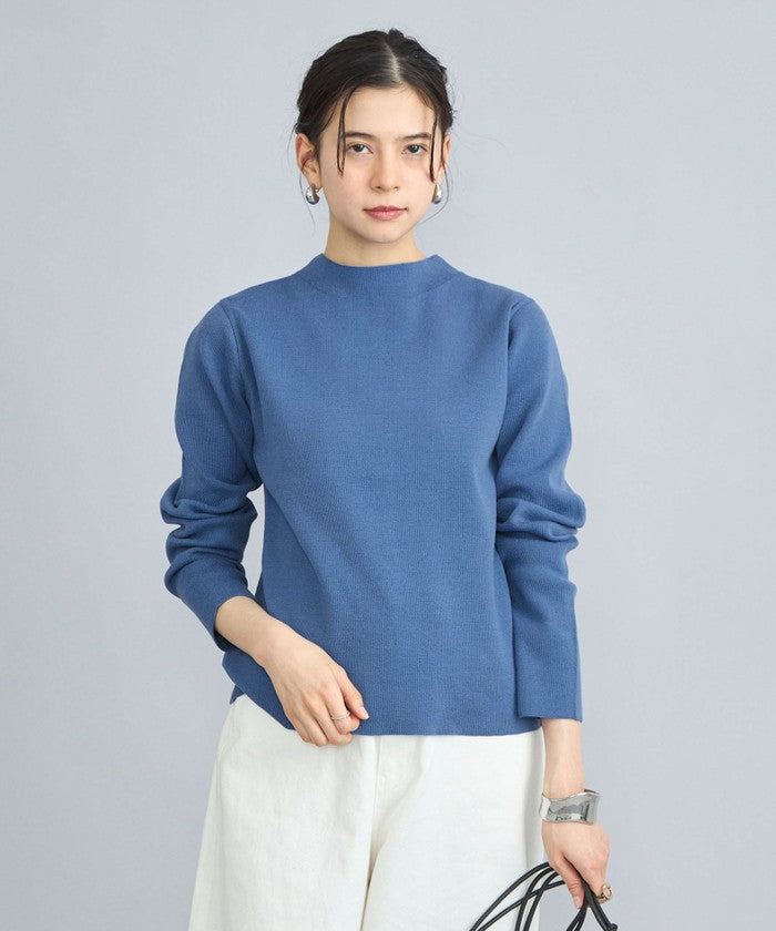 Total Needle Mock Neck Knit