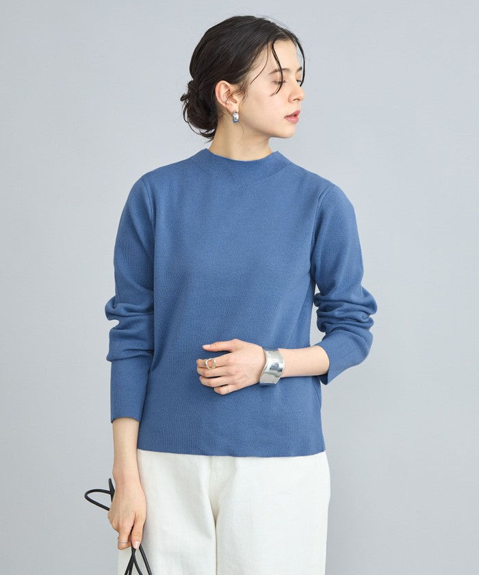 Total Needle Mock Neck Knit