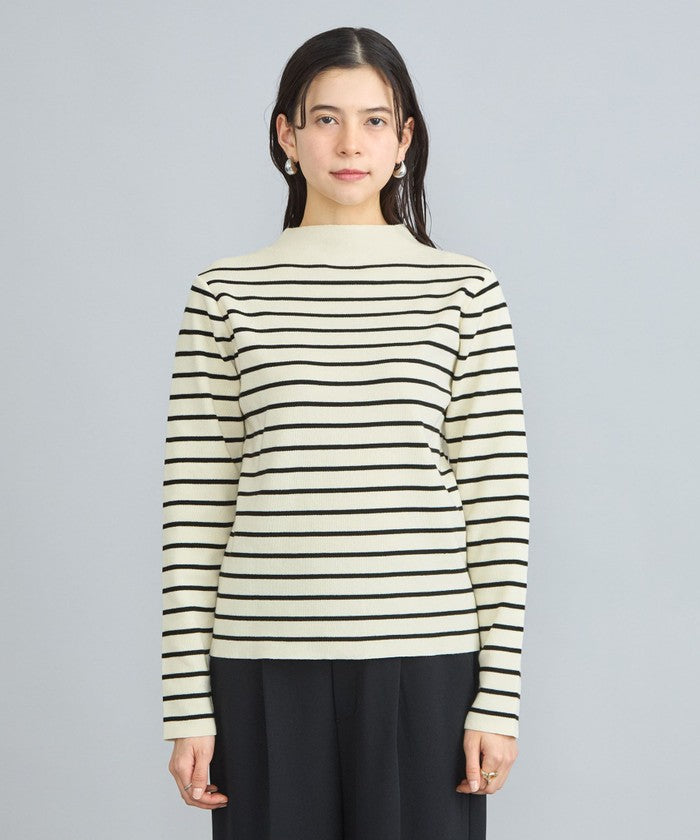 Total Needle Mock Neck Knit