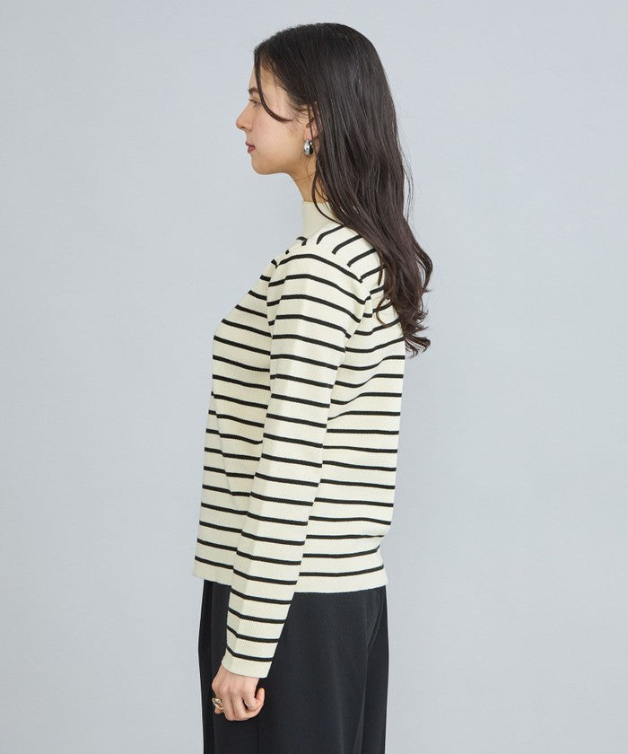 Total Needle Mock Neck Knit