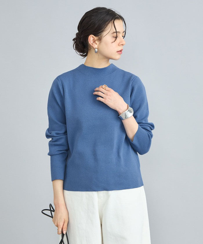 Total Needle Mock Neck Knit