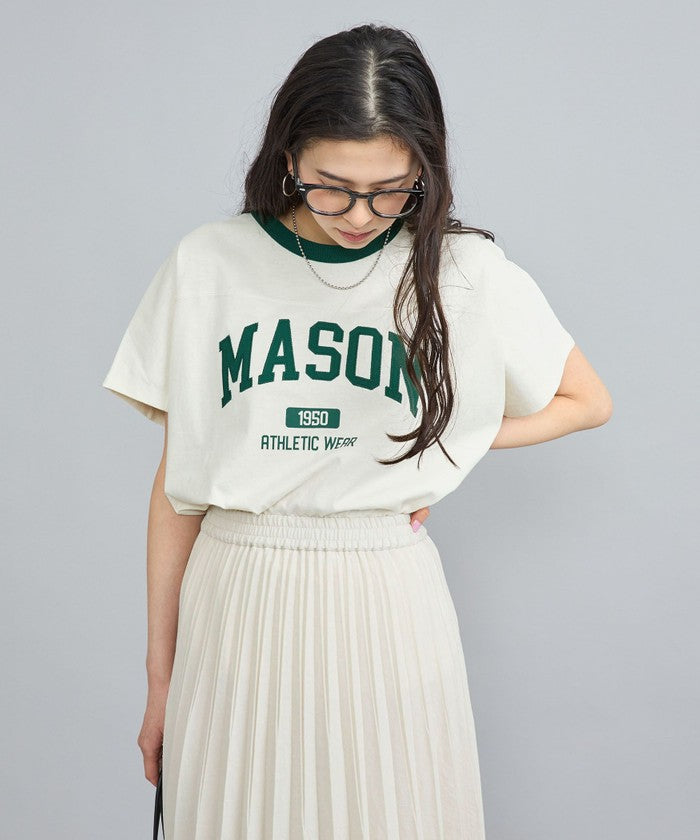 MASON別注フットボールロゴTシャツ