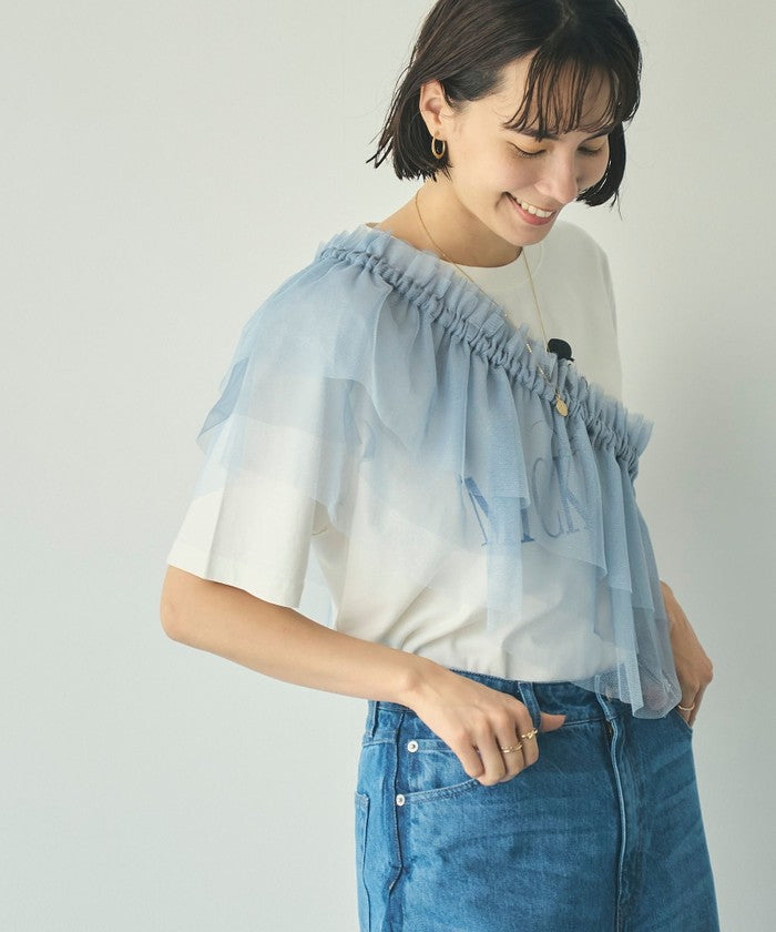 マルチWAYラメチュールフリルカラートップス