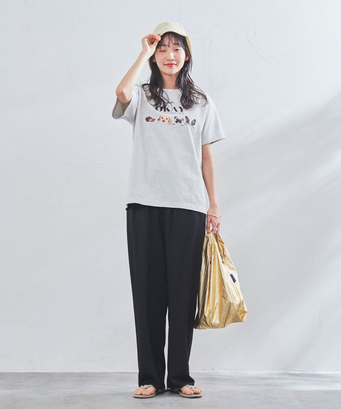 アニマルフォトプリントTシャツ
